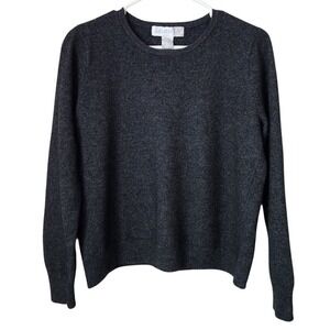 ARLOTTA Studio Cashmere Wool Blend Crewneck Sweater Gray‎ Dark Academia M